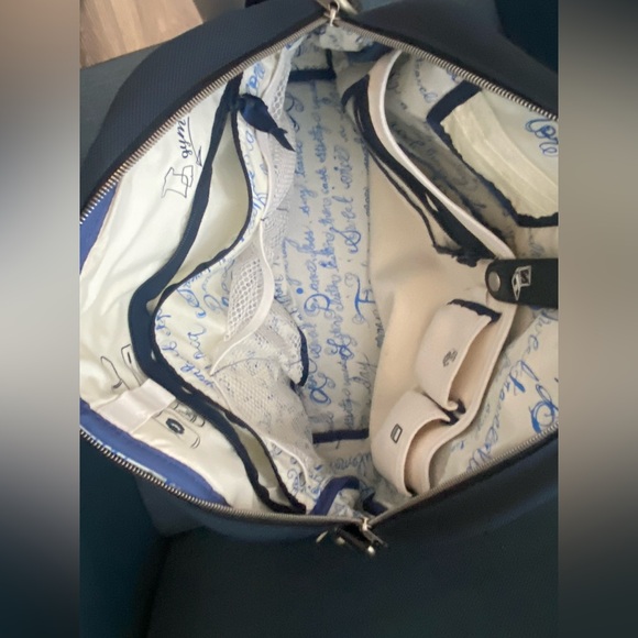 Lululemon Large Vintage Rare Gym/Travel Carry On Tote Shoulder Bag Navy & Silver - Picture 4 of 16